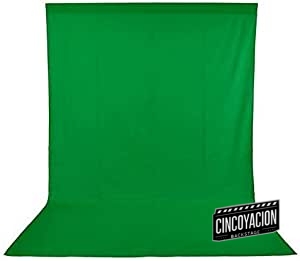 Andoer 1,8 x 2,7M Fondo Fotográfico Croma Verde Fondo de Tela no Tejida Plegable para Fotografía de Foto Vídeo y Televisión Estudio Virtual Producción de Película Juegos