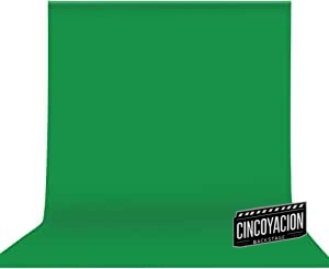 Andoer 3*3 m / 10 * 10 pies Telón de fondo de pantalla verde profesional Fotografía de estudio Fondo Lavable Durable Tejido de poliéster-algodón Diseño sin costuras de una pieza para retratos Disparo