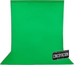 Andoer Pantalla Verde de 5 x 10 pies, 1,6 x 3 m, Lavable a máquina, Tela Verde de Pantalla de Fondo Verde para retiro de Fondo de Retrato, transmisión en Vivo de Youtube Vlog Tiktok
