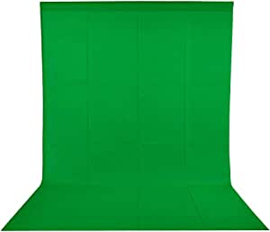 BDDFOTO Croma fondo chroma key 1.8×2.8m Pantalla verde Fondo de estudio fotográfico, puro algodón Muselina Fondo de pantalla plegable para fotografía, video y televisión green screen