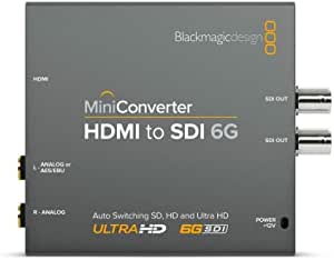Blackmagic Design CONVMBHS24K6G convertidor de video 4096 x 2160 Pixeles – Conversor de vídeo (4096 x 2160 Pixeles, 720p,1080i,1080p,2160p, SDI, 18 V, 4,44 W, Gris)