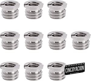 DXLing 10 Piezas Tornillo Adaptadores de Rosca Hembra 1/4 a 3/8 Macho Tornillos Convertidores Adaptadores de Metal Convierten Tornillos para Micrófono Soporte para Cámara Trípode Monopié con Rótula