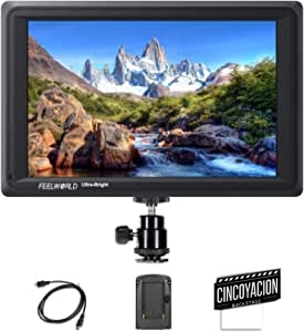 Feelworld FW279S 7 Pulgadas Ultra Brillante On Cámara Field Monitor de Campo DSLR Camera Full HD Focus Video Assist 1920×1200 IPS con 4K HDMI 3G SDI Input Output 2200nit Alto Brillo