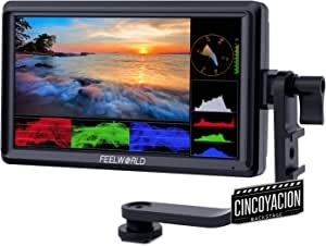 FEELWORLD FW568 V2 DSLR de 5.5 Pulgadas en cámara Monitor de Campo Pequeño Full HD 1920×1152 IPS 3D LUT Forma de Onda Ilustración Vectorial con 4K HDMI 8.4V DC Salida de Entrada