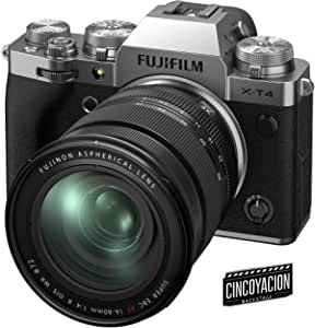 Fujifilm X-T4 16651277 – Kit de cámara con objetivo XF16-80/4, color plateado