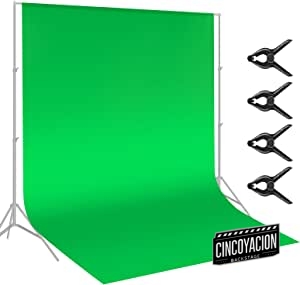 Neewer 3×3,6 Metros Pantalla Fondo Fibra de Chromakey Verde para Foto Video Estudio, 4 Piezas Abrazaderas Fondo Incluidas, Ideal para Retratos y Tomas de Productos