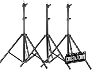 Neewer Soportes de Luz de 190 centímetros /75 pulgadas , Trípode Fotografía para Equipos de Estudio, Iluminación, Vídeo, Softbox y Reflectores (3 Unidades)