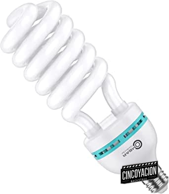 OMBAR 135W Bombilla de Luz para Iluminación de Estudio Fotográfico, temperatura de color 5500K Luz Diurna y Natural Ahorro de Energía con más de 10,000 horas de vida util para Fotografía, Vídeo