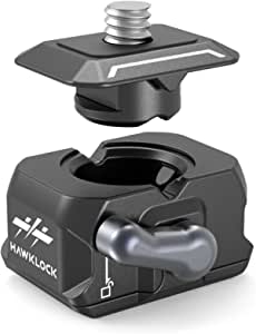 SMALLRIG HawkLock Mini Clamp y Plate de Liberación Rápida, Adaptador de Trípode para Cámaras, Monitores, Luces de Video LED – 3513