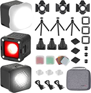 SMALLRIG Professional Mini Kit de Luz de Video LED, Paquete de 3, Juego de Luces de Cámara Portátil a Prueba de Agua, con 8 Filtros de Color, Luz de Fotografía de Relleno Regulable 5600K CRI95 – 3469
