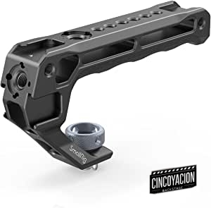 SMALLRIG Top Handle(Versión Lite) para Cage de Cámara, Locating Top Handle con Soporte de Localización de 3/8&apos;&apos; para ARRI, Viene con 5 Cold Shoe Integradas, Solo 124g – 3765