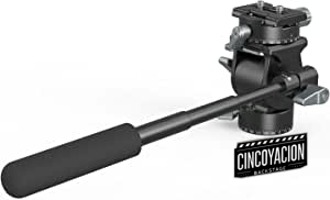SMALLRIG Video Head Trípode Fluid Head con Placa de Liberación Rápida para Arca y Palanca Ajustable, Pan Head para Cámaras de Video Compactas, DSLR y Trípode, Carga Máxima 11.02 lbs/5 kg – 3457