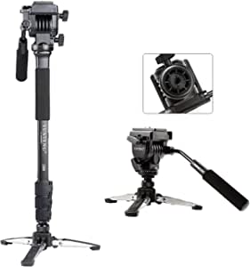 VFOTO® Yunteng VCT-288 Fotografía 58-Inch ligero Fotografía Trípode Y Monopod con Nivelado Fluidos Y 3/8 a 1/4 Tornillo para Canon Nikon DSLR Camera