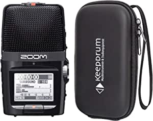 Zoom H2n Grabadora de audio portátil y funda Keepdrum